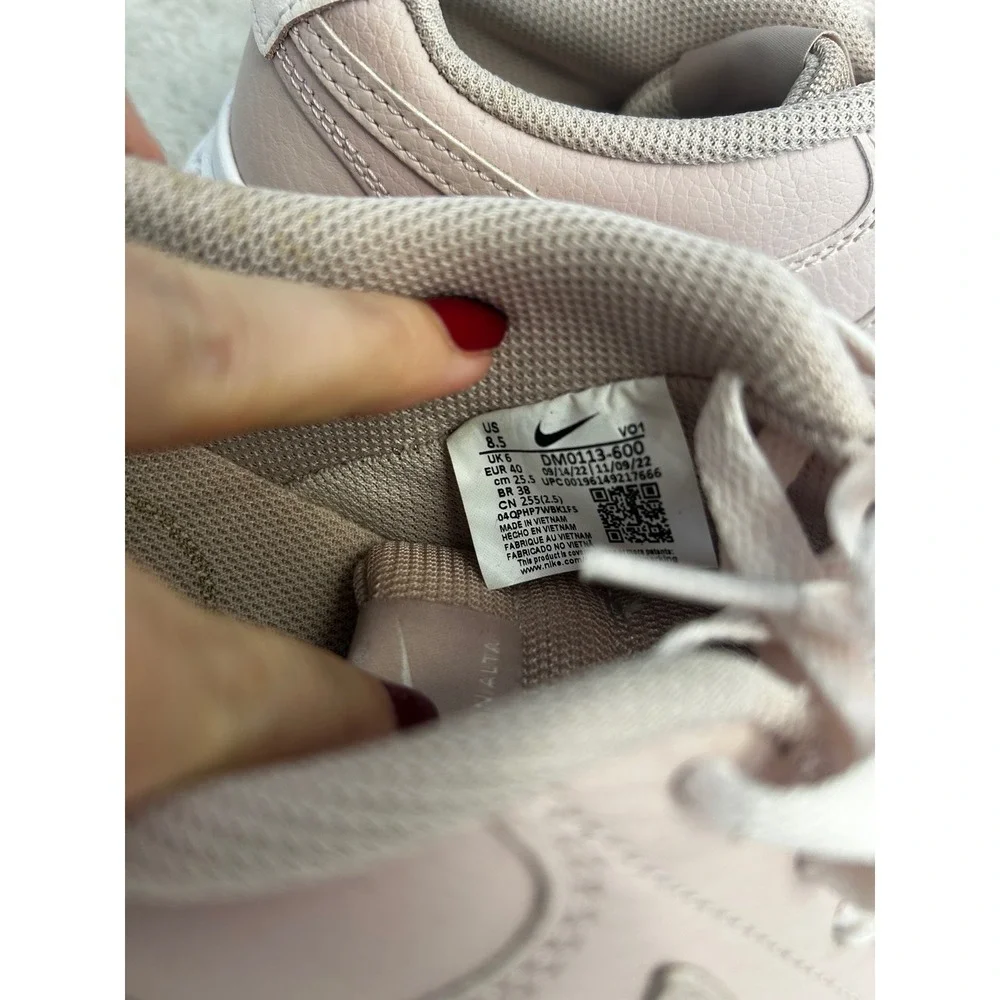 Nike Court Vision Alta Women's Sneakers Pink Oxford Leather DM0113-600 Size 8.5